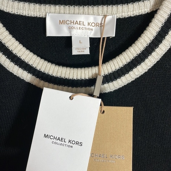 Michael Kors Collection LOVE ONLY NO HATE Cashmere sweater size L - Picture 8 of 10